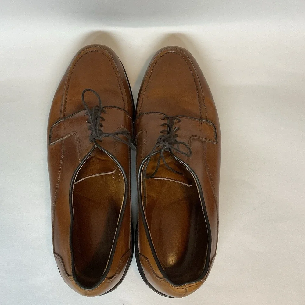 Allen Edmonds USA 1168 Brown Leather Lace Up‎ Derby Oxford Shoe Men's 11 D EUC